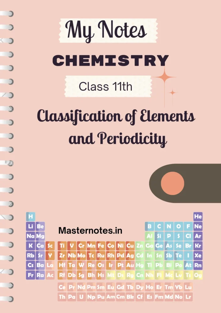 classification of elements and periodicity in properties
