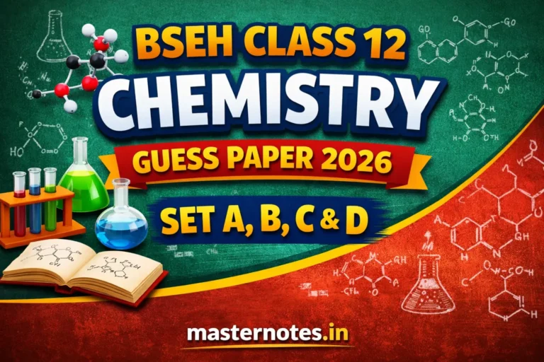 BSEH Class 12 Chemistry guess paper 2026— Set A B C & D ,Chemistry predicted paper 2026, Haryana Board Class 12 Chemistry question paper 2026, BSEH 12th Chemistry sample paper 2026, Class 12 Chemistry important questions 2026 Haryana Board, BSEH Chemistry predicted paper Set A B C D 2026,